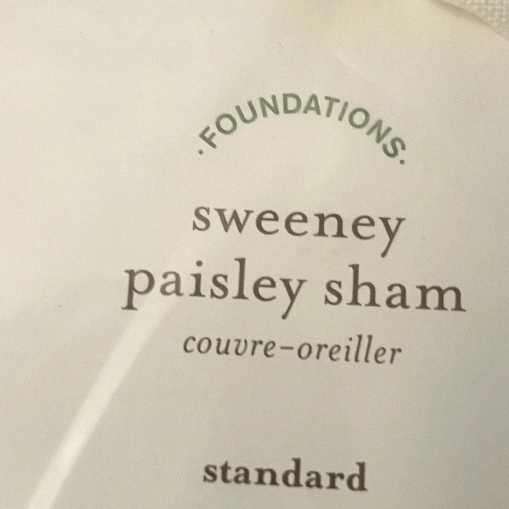 Pottery Barn Sweeney Paisley‎ quilted standard sham multi New pillow red